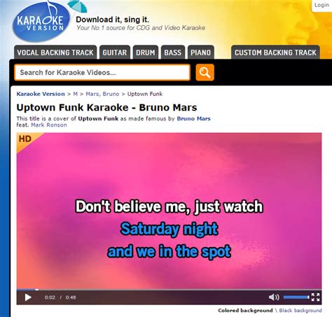 karaoke version